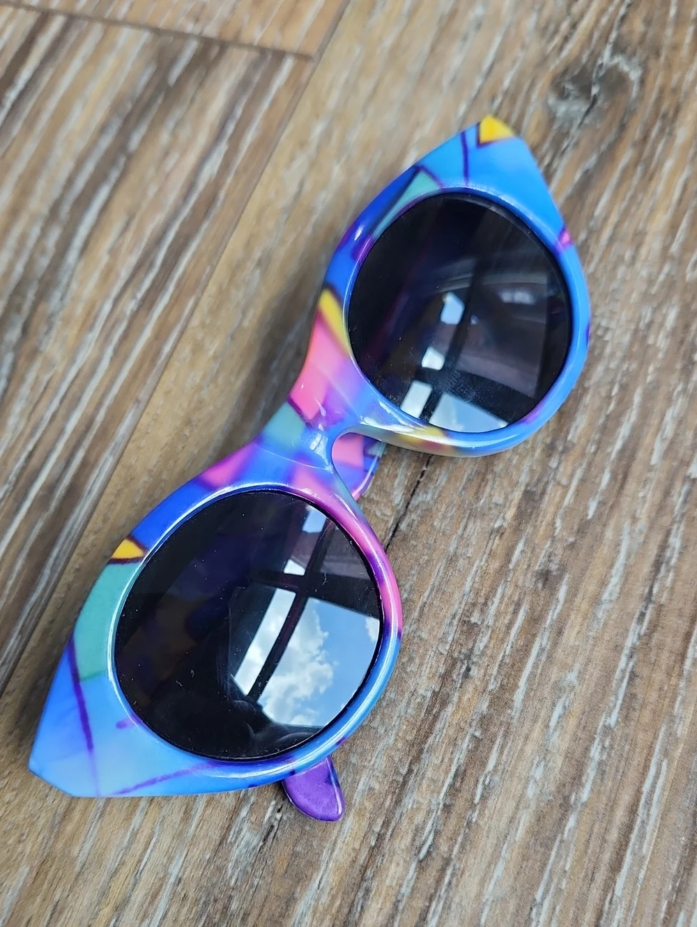 Vintage Retro Kids Sunglasses Blue Green Pink Yellow Purple